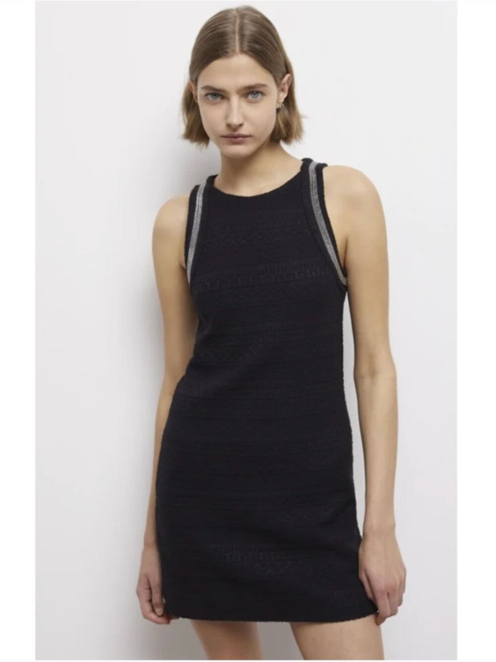 NWT The Kooples Asiago Dress, Size 1, Knit Mini Dress